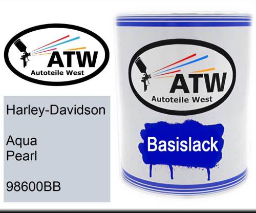 Harley-Davidson, Aqua Pearl, 98600BB: 1L Lackdose, von ATW Autoteile West.